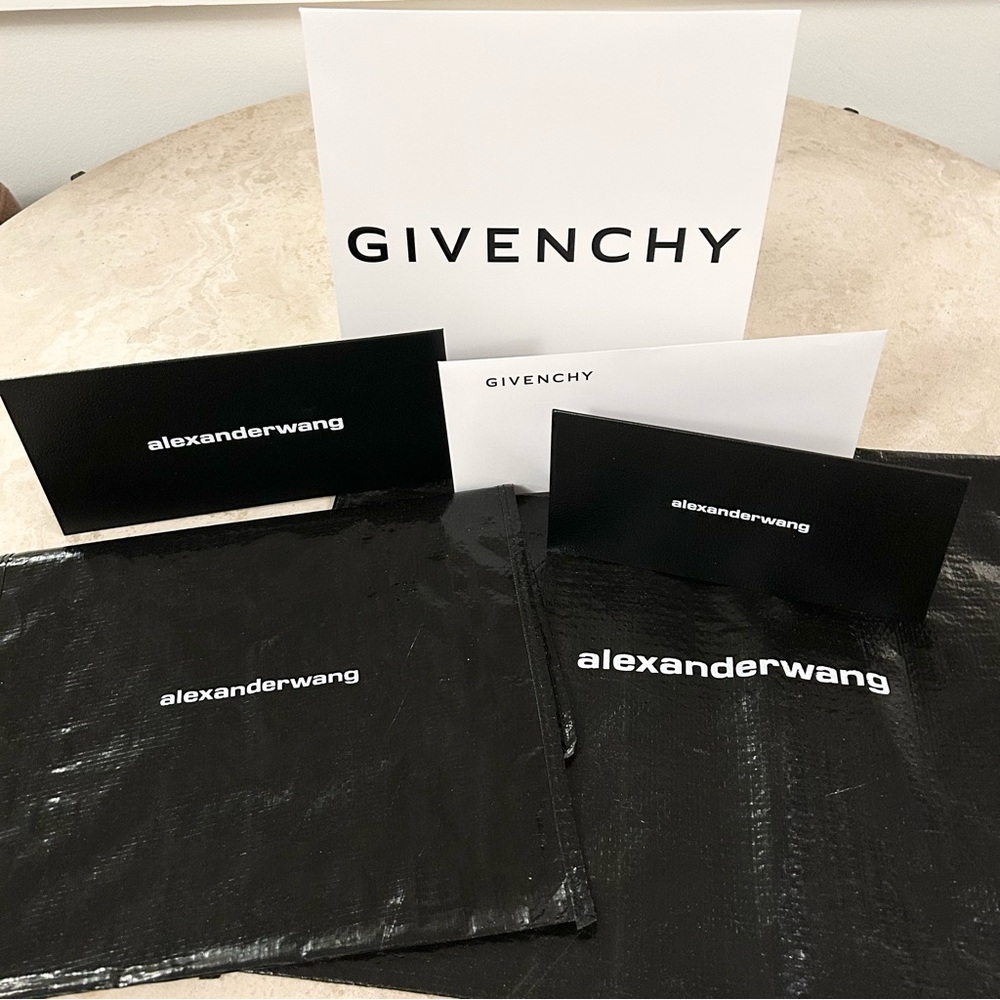 Givenchy + Alexander Wang | Black Luxury Textural Card Stock Packaging and Bags